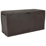 Keter Baule Samoa Cassapanca in Resina Marrone con Capacita' di 270 Litri Dimensioni 116x44 7x57 cm con Ruote e Vano Contenitore