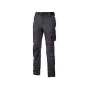 U-power FU189GF World Lady Pantalone da Lavoro Donna Slim Fit Stretch Idrorepellente Traspirante Taglia S colore Grigio Fucsia
