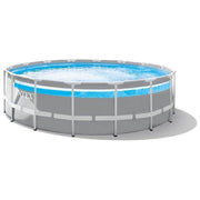 Intex Piscina Fuori Terra Rotonda Prisma Frame 488x122 cm Grigio con Pompa Filtro