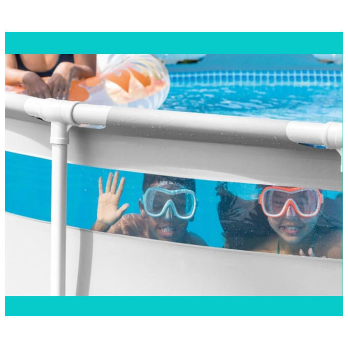 Intex Piscina Fuori Terra Rotonda Prisma Frame 488x122 cm Grigio con Pompa Filtro