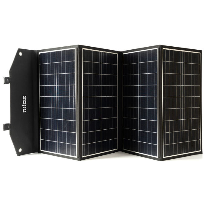 Nilox Pannelli Solari S120, Pannello Fotovoltaico Mono Splitcristallino da 120W per Gite Fuoriporta e Uso Domestico, Ricarica di Devices a 5V, Power Station ed Elettrodomestici se Collegato con Inverter