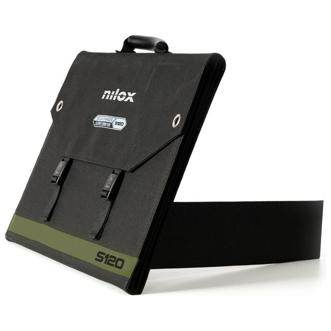 Nilox Pannelli Solari S120, Pannello Fotovoltaico Mono Splitcristallino da 120W per Gite Fuoriporta e Uso Domestico, Ricarica di Devices a 5V, Power Station ed Elettrodomestici se Collegato con Inverter