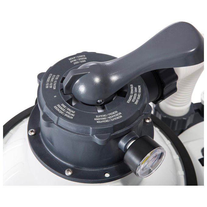 Intex Pompa a Sabbia 10000 L-H Flusso Acqua da 10.500 L-H, Flusso Sistema Da 8.000 L-H Bianco