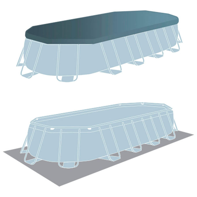 Intex Piscina 26798 Prisma Metal Frame Ovale con Filtro A3, dimensioni 610x305x122 cm