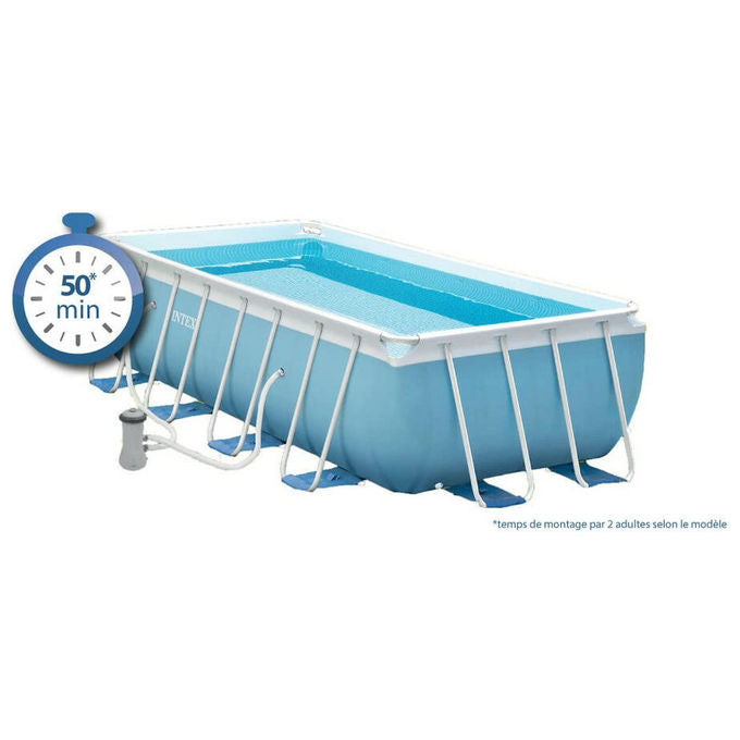 Intex Piscina Fuori Terra Rotonda Prisma Frame 549x122 cm Grigio con Accessori