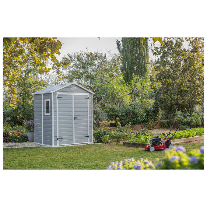 Keter Casetta da Giardino Manor 6X5 in Resina 185x152x226h Grigio