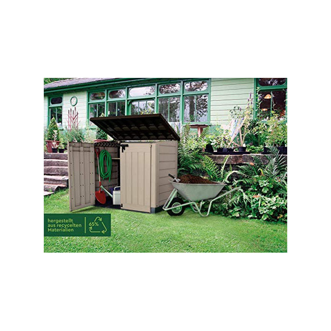 Keter Box Portattrezzi da esterno Store It Out Max in resina 145,5x82x125h - 1200 Lt Beige