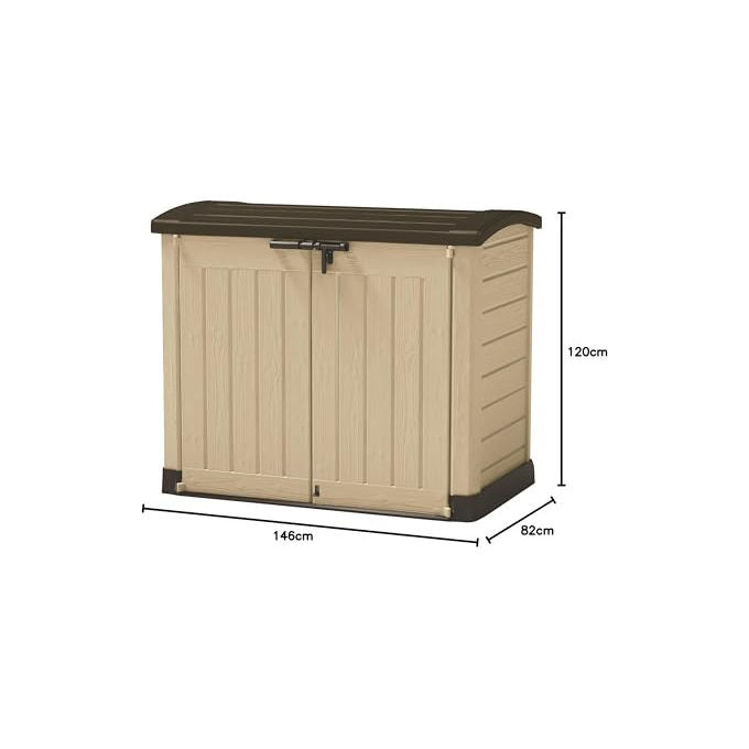 Keter Box Portattrezzi da esterno Store It Out Ara in Resina 146x82x120h - 1200 Lt Beige