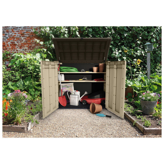 Keter Box Portattrezzi da esterno Store It Out Ara in Resina 146x82x120h - 1200 Lt Beige