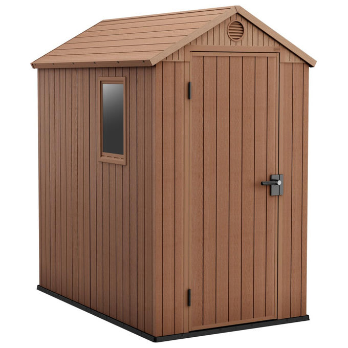 Keter Casetta da Giardino Darwin 4x6 125,8x184,5x205cm Marrone Effetto Legno EVOTECH+