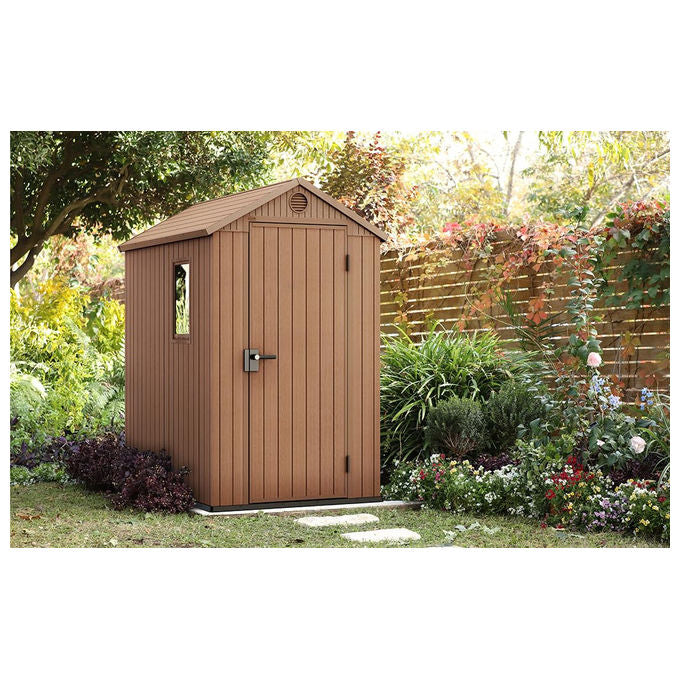 Keter Casetta da Giardino Darwin 4x6 125,8x184,5x205cm Marrone Effetto Legno EVOTECH+