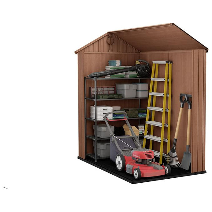 Keter Casetta da Giardino Darwin 4x6 125,8x184,5x205cm Marrone Effetto Legno EVOTECH+