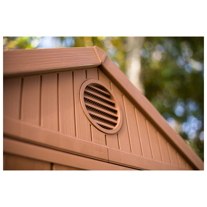 Keter Casetta da Giardino Darwin 4x6 125,8x184,5x205cm Marrone Effetto Legno EVOTECH+