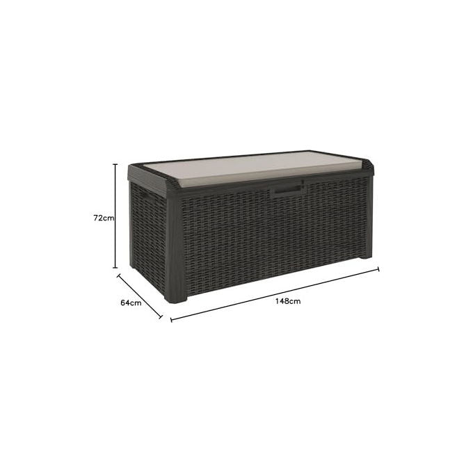 Toomax Baule Multiuso in plastica Riciclata Santorini Plus 550L colore Antracite