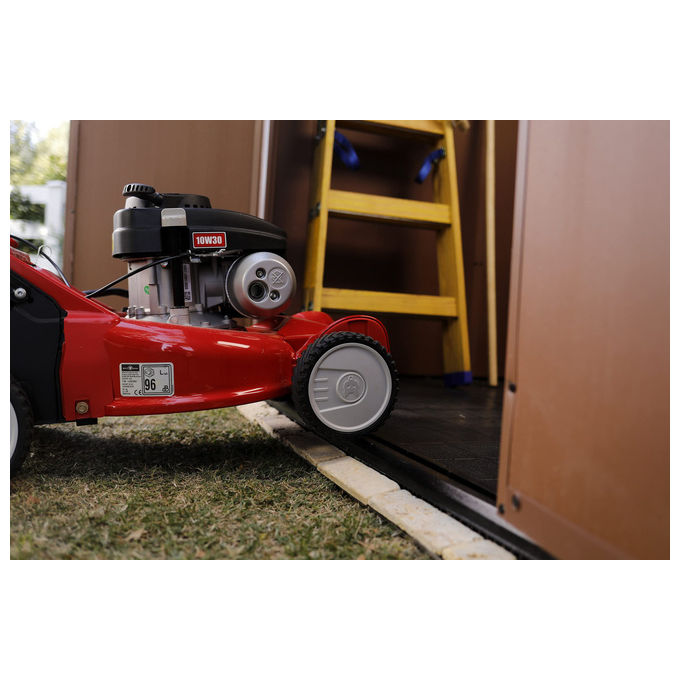 Keter K255778 Darwin Casetta da Giardino Effetto Legno con Finestre Frontali e Pavimento Incluso colore Marrone
