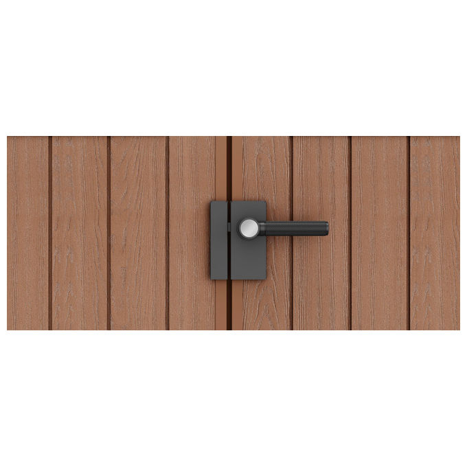 Keter K255778 Darwin Casetta da Giardino Effetto Legno con Finestre Frontali e Pavimento Incluso colore Marrone