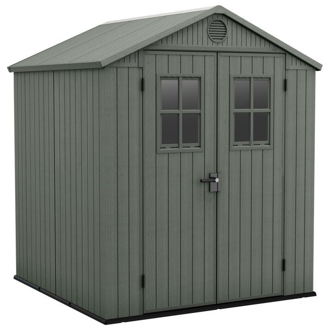 Keter Casetta da Giardino Darwin 6x6 190x183x221H cm Verde Salvia Ventilata