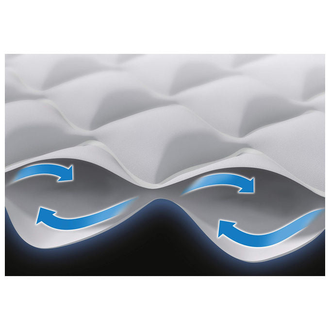 Intex 64490ND Dura-Beam Supreme Air-Flow Materasso Gonfiabile Matrimoniale Fiber-Tech Pompa Elettrica Integrata 152x203x51 cm 272 Kg colore Bianco