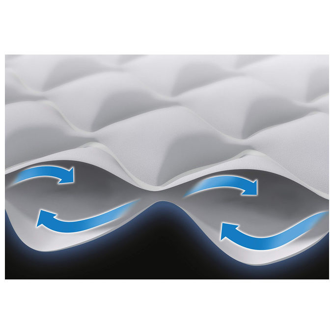 Intex 64490ND Dura-Beam Supreme Air-Flow Materasso Gonfiabile Matrimoniale Fiber-Tech Pompa Elettrica Integrata 152x203x51 cm 272 Kg colore Bianco