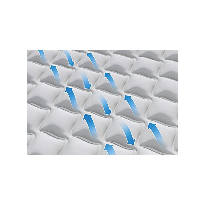 Intex 64490ND Dura-Beam Supreme Air-Flow Materasso Gonfiabile Matrimoniale Fiber-Tech Pompa Elettrica Integrata 152x203x51 cm 272 Kg colore Bianco
