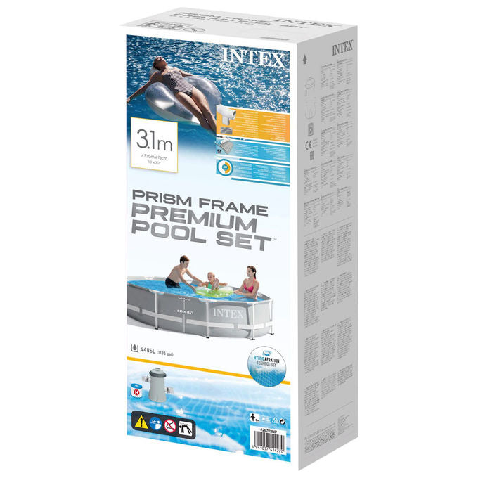 Intex piscina prisma frame 305x76 cm per un'estate di divertimento in giardino senza occupare troppo spazio