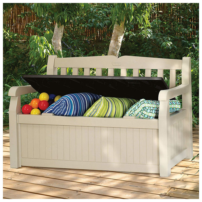 Keter Cassapanca Eden Bench in Resina Beige 140x60x84h 265 Litri