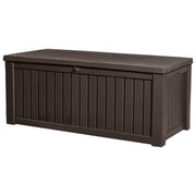 Keter Baule da Giardino Rockwood in Resina Marrone 570 Litri 155x72,4x64,4H Resistente e Pratico per l'Esterno