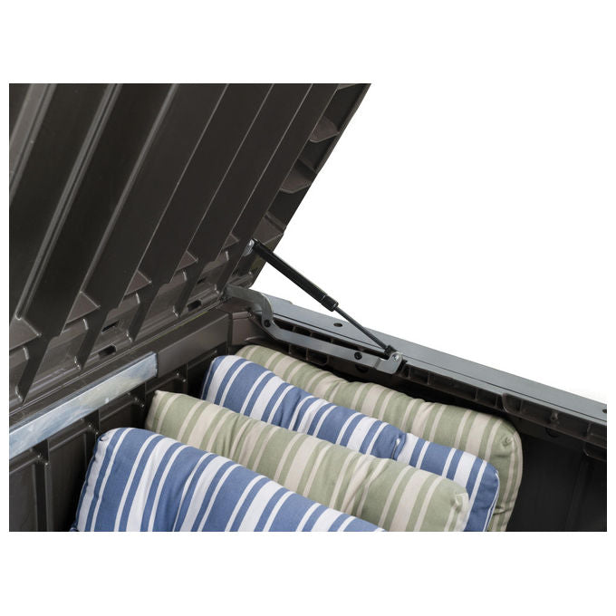 Keter Baule da Giardino Rockwood in Resina Marrone 570 Litri 155x72,4x64,4H Resistente e Pratico per l'Esterno