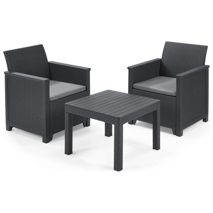 Keter Set Mobili Da Giardino Emma Grafite