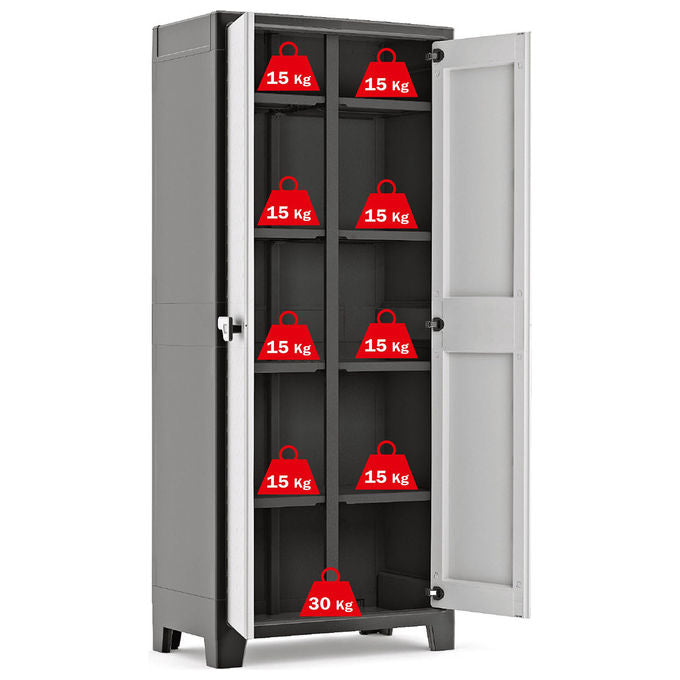 Keter Armadio Titan Multispace 8 Ripiani Regolabili Design Salvaspazio 80x44x182 cm