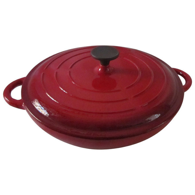 ILSA Tegame in Ghisa Smaltata Rosso con Coperchio Art. 404 Antiaderente