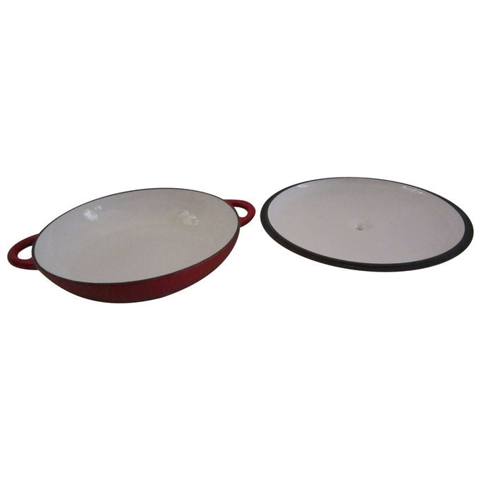 ILSA Tegame in Ghisa Smaltata Rosso con Coperchio Art. 404 Antiaderente