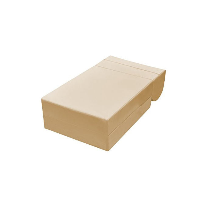 13Casa Petra A5 Pouff chaise longue trasformabile beige in finta pelle 59x72x53cm