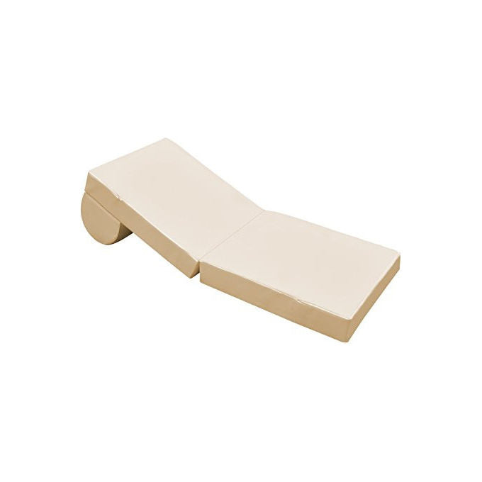 13Casa Petra A5 Pouff chaise longue trasformabile beige in finta pelle 59x72x53cm