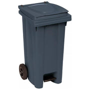 Stefanplast Bidone Carrello 120L Grigio con Ruote e Pedale Mod. 6437