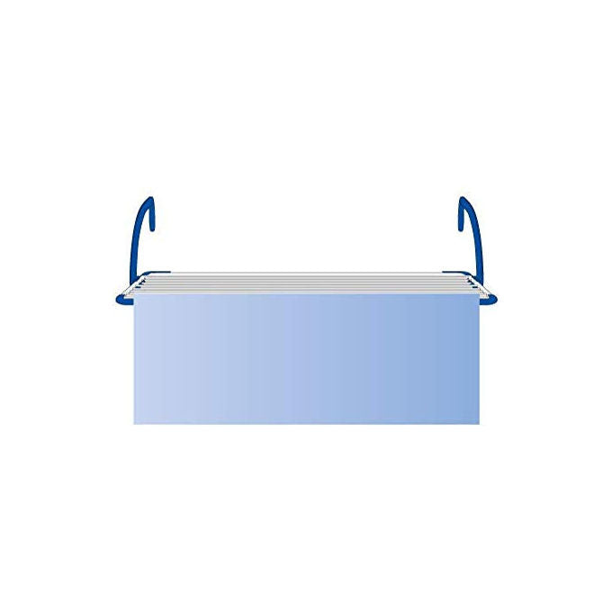 Gimi BREZZA EXTEND Stendibiancheria da Balcone Estensibile 116 188 cm 20 m Griglia a Muro Ripiegabile colore Blu Bianco