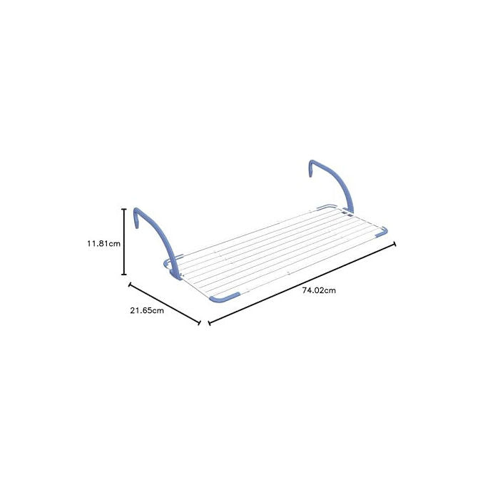 Gimi BREZZA EXTEND Stendibiancheria da Balcone Estensibile 116 188 cm 20 m Griglia a Muro Ripiegabile colore Blu Bianco