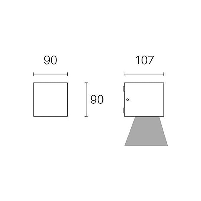 Sovil Applique LED da Esterno 6W Bianco 4000K IP54 Alluminio Pressofuso