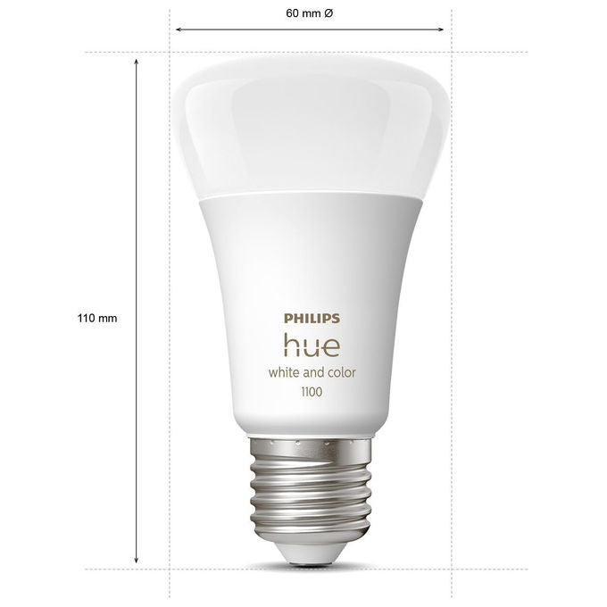 Philips Hue White and Color Ambiance Lampadina E27 75W - Illuminazione Smart per Casa