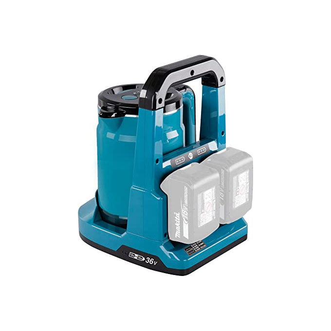 Makita DKT360Z LXT Bollitore a Batteria 36V 2x18V 0,8 L Spegnimento Automatico Protezione Boil-Dry colore Blu Nero