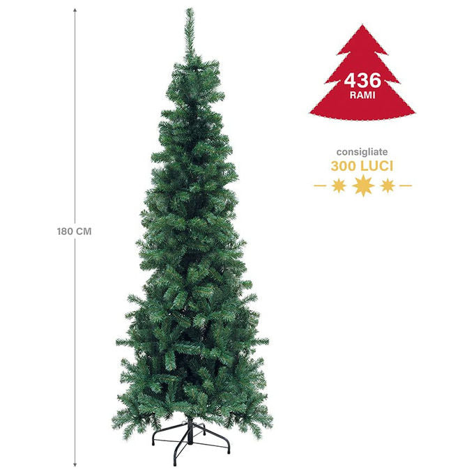 Galileo Casa Albero di Natale Slim Sestriere 180 cm 436 Rami