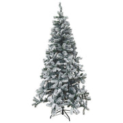 Albero di Natale Artificiale GALILEO Sestriere 210 cm Verde Innevato 748 Rami PVC