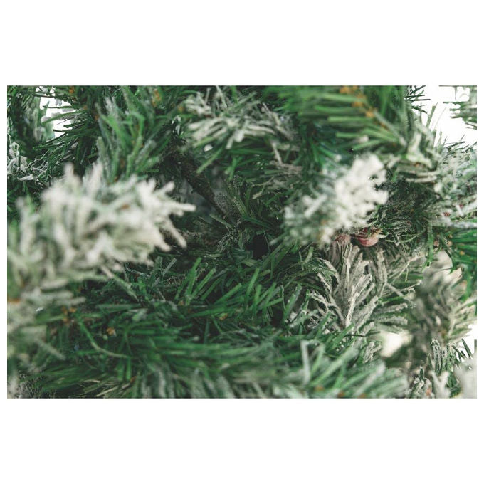Galileo 5902926 Sestriere Albero di Natale Innevato 748 Rami con Pigne e Bacche 210 cm colore Verde