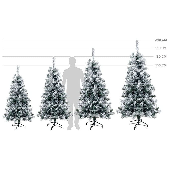 Galileo Casa 5900443 Sestriere Albero di Natale Innevato PVC 1116 Rami 240 cm colore Verde