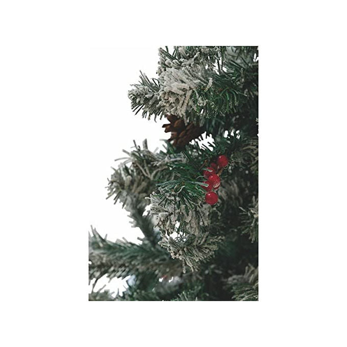 Albero di Natale Sestriere 180 cm con Neve Pigne e Bacche 500 Rami MAURY'S