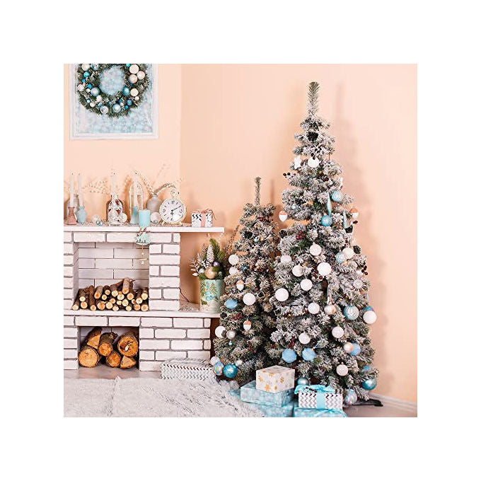 Albero di Natale Sestriere 180 cm con Neve Pigne e Bacche 500 Rami MAURY'S