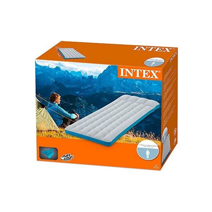 Intex 67999 Materasso Gonfiabile Camping Laminato Matrimoniale 193x127x24cm Comfort e Resistenza in Viaggio