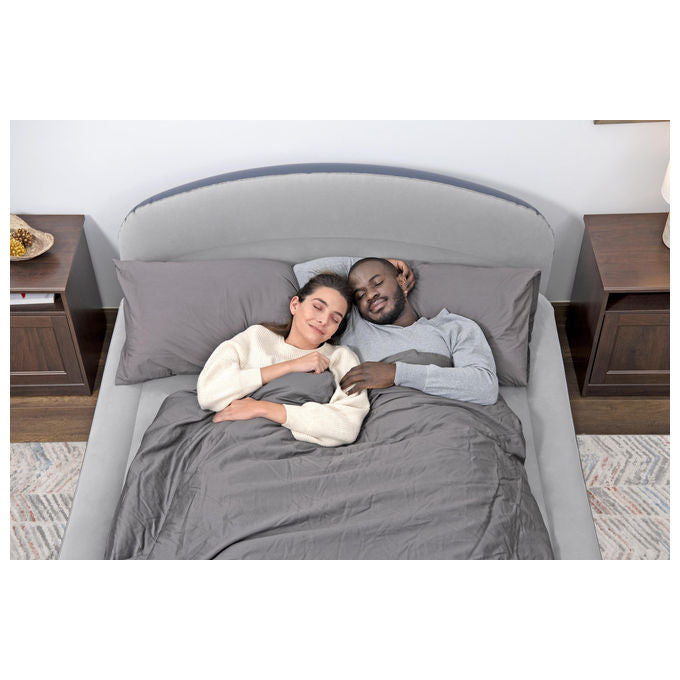 Bestway 671BD Materasso ad Aria Queen Doppio Blu e Grigio con Pompa Integrata