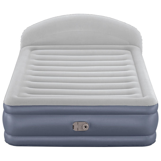 Bestway 671BD Materasso ad Aria Queen Doppio Blu e Grigio con Pompa Integrata