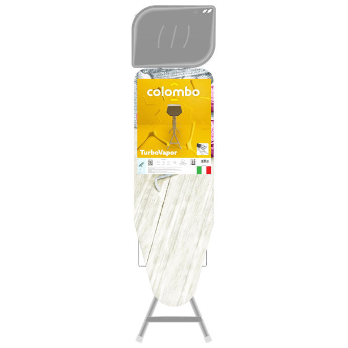 Colombo CLM850137 Turbo Vapor Asse da Stiro 120x40 cm 6 posizioni altezza fino a 95 cm portacaldaia 10 Kg griglia portabiancheria colore Grigio